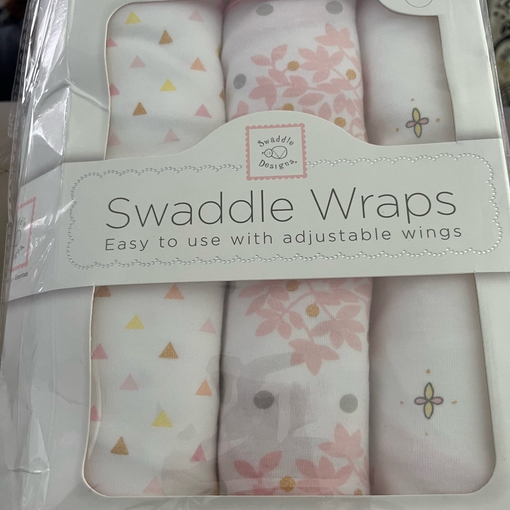 Swaddle Designs Pink and Gold Swaddle Wraps